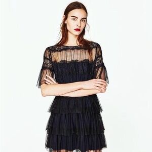 Elegant Black Lace Dress